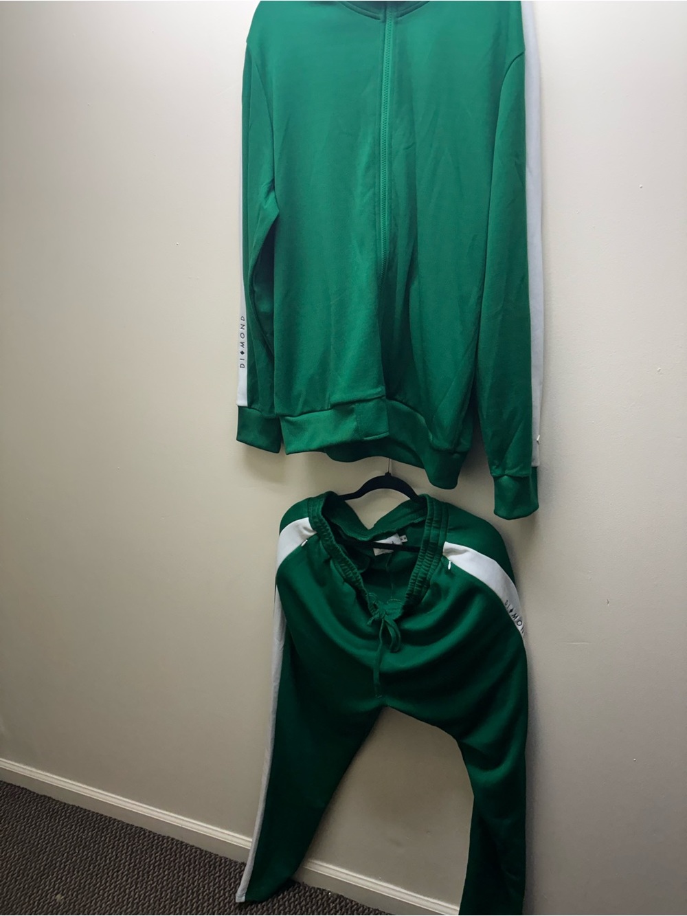 Diamond Supply Co. Emerald Green tracksuit 2 piece set